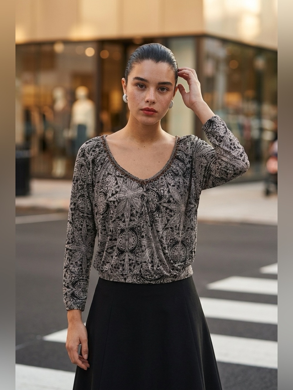 Free People Beaded Crop Top - Size Small